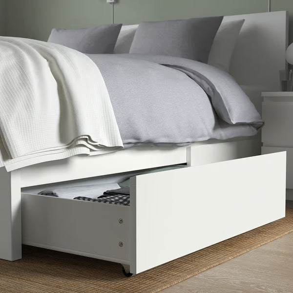 MAILY (White) Drawers Storage Bed - Double Size (140 & 150cm)