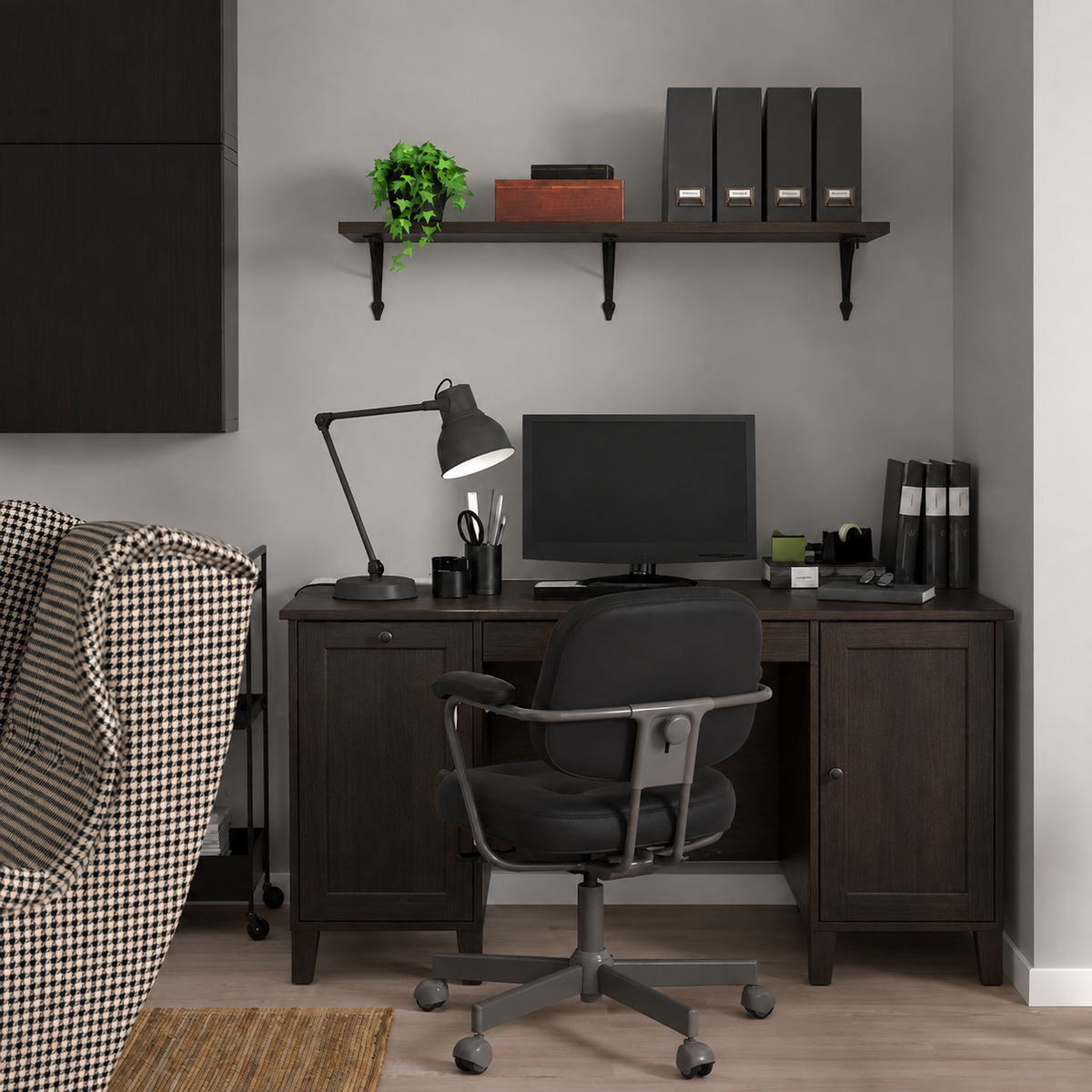 مكتب ID3 بني 152x70x75 سم.