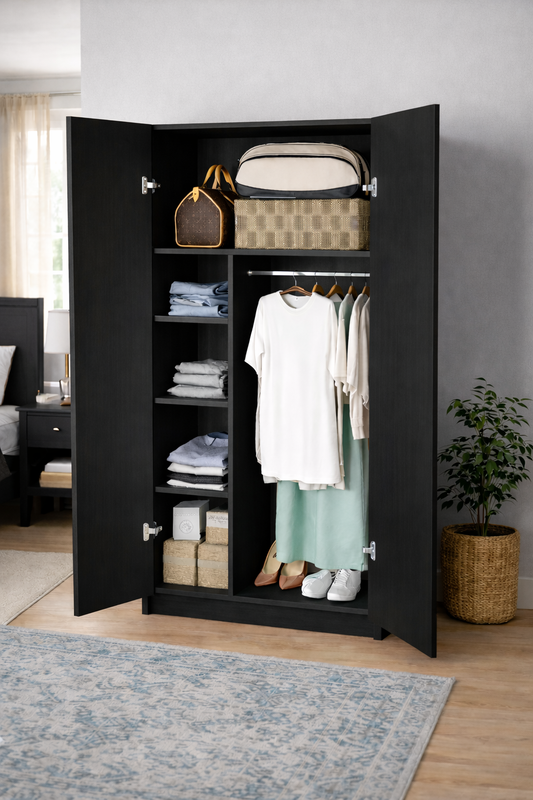 Max Black  Wardrobe – 80x40x176cm
