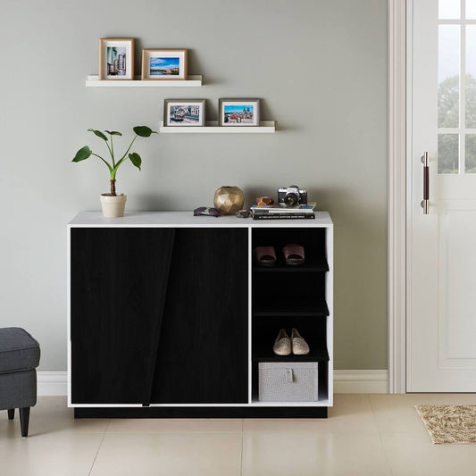 Black Shoe Storage - 120cm x 40cm x 90cm