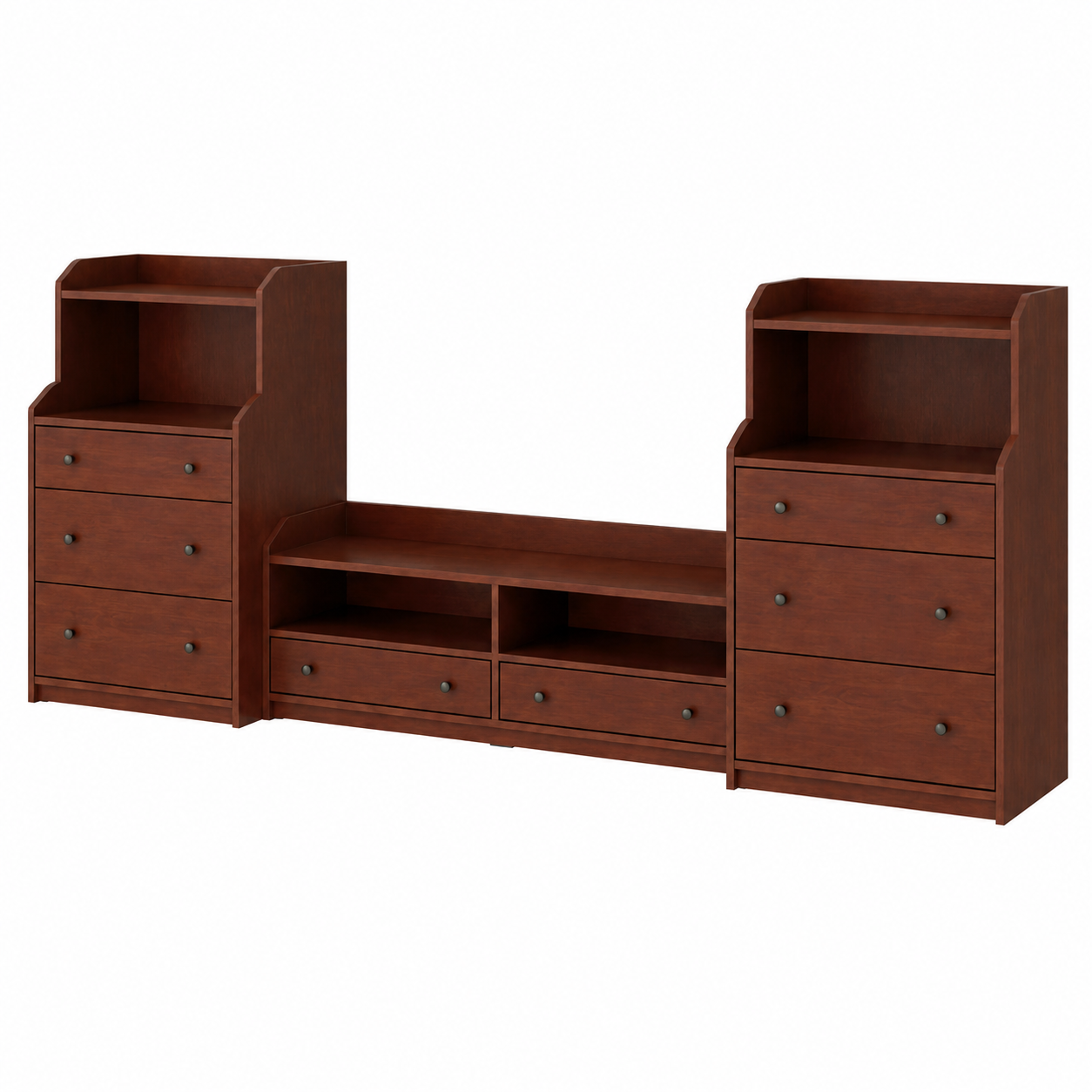 HAUGA  Brown-Cherry TV set   - 277x46x116cm.