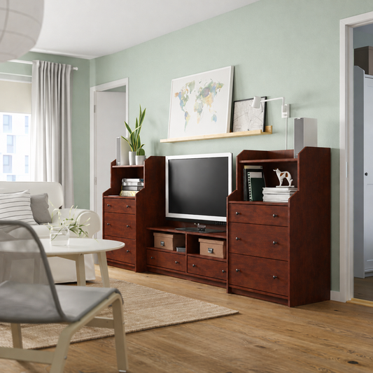 HAUGA  Brown-Cherry TV set   - 277x46x116cm.