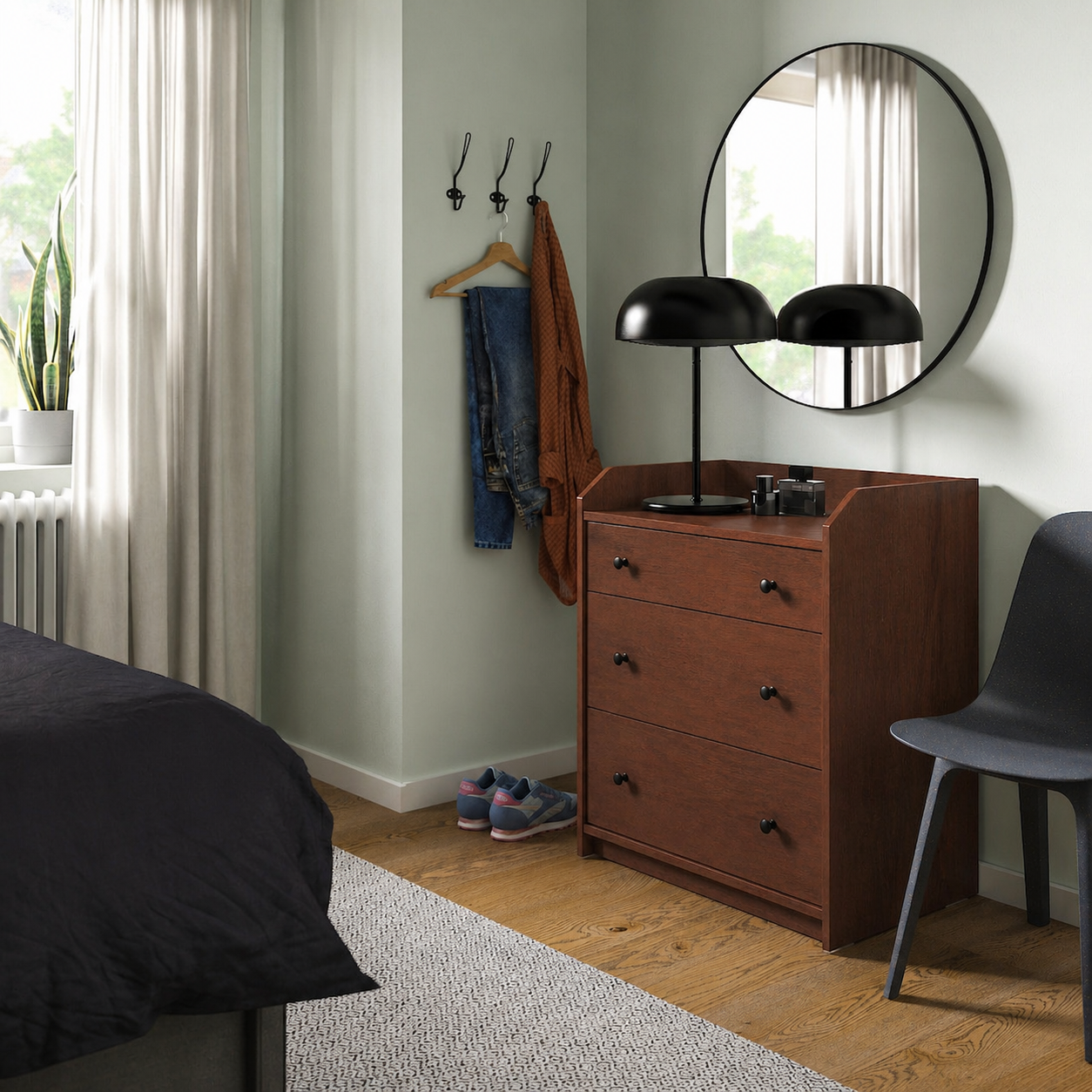 MDF Chest of 3 Drawers - 70x46x84cm - [H3]