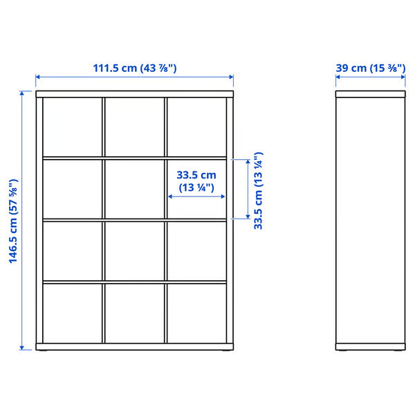 Kseries Shelving unit, 112x39x147cm