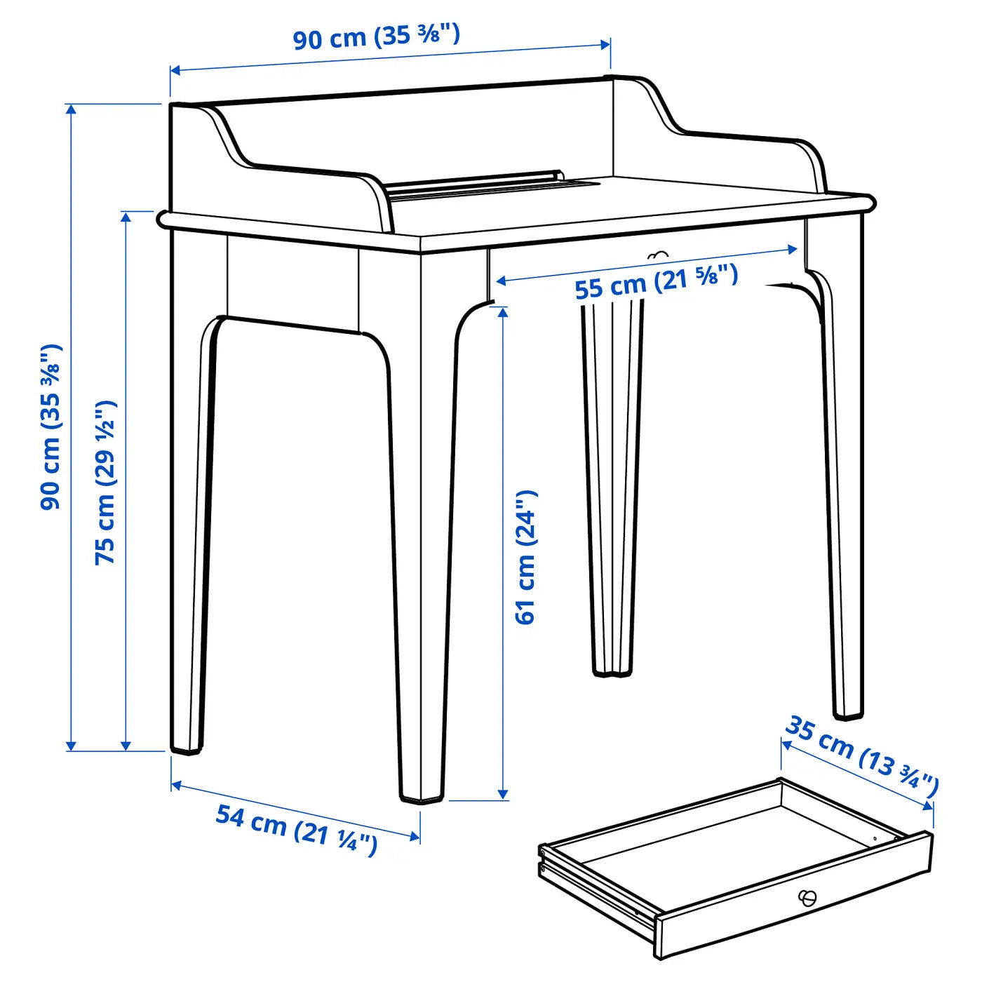 LM Desk, 90x54x90cm