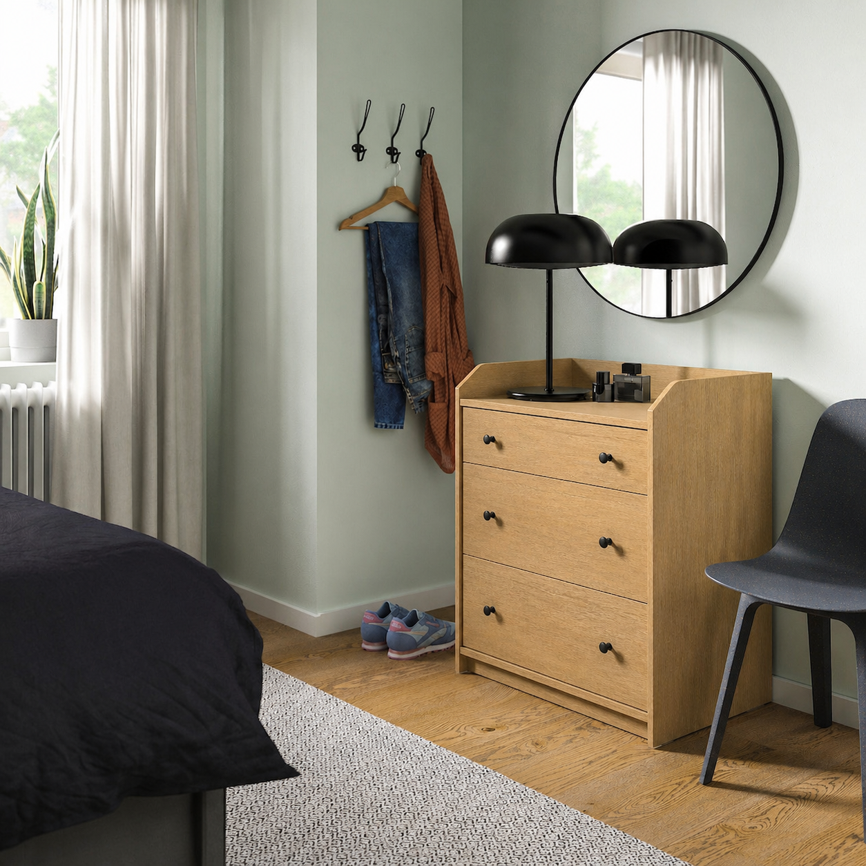 MDF Chest of 3 Drawers - 70x46x84cm - [H3]