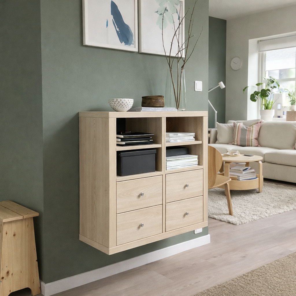 Kseries Shelving unit, with 4 drawers/with 2 shelf, 77x39x77cm