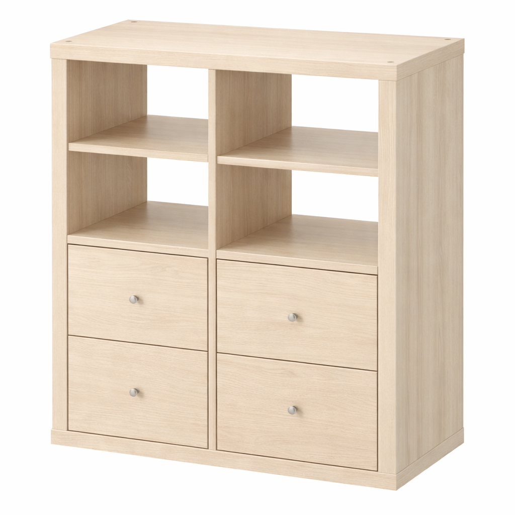 Kseries Shelving unit, with 4 drawers/with 2 shelf, 77x39x77cm