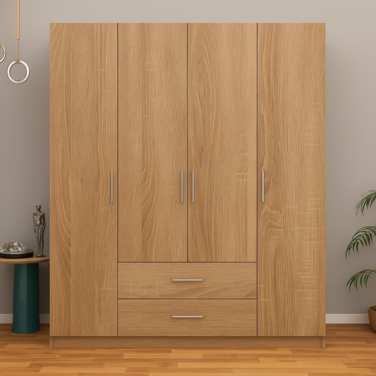 Uno Oak Wardrobe - 180cm x 52cm x 200cm .