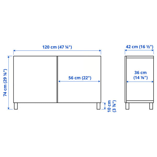 Delta Sideboard 2 doors, 120x42x74cm