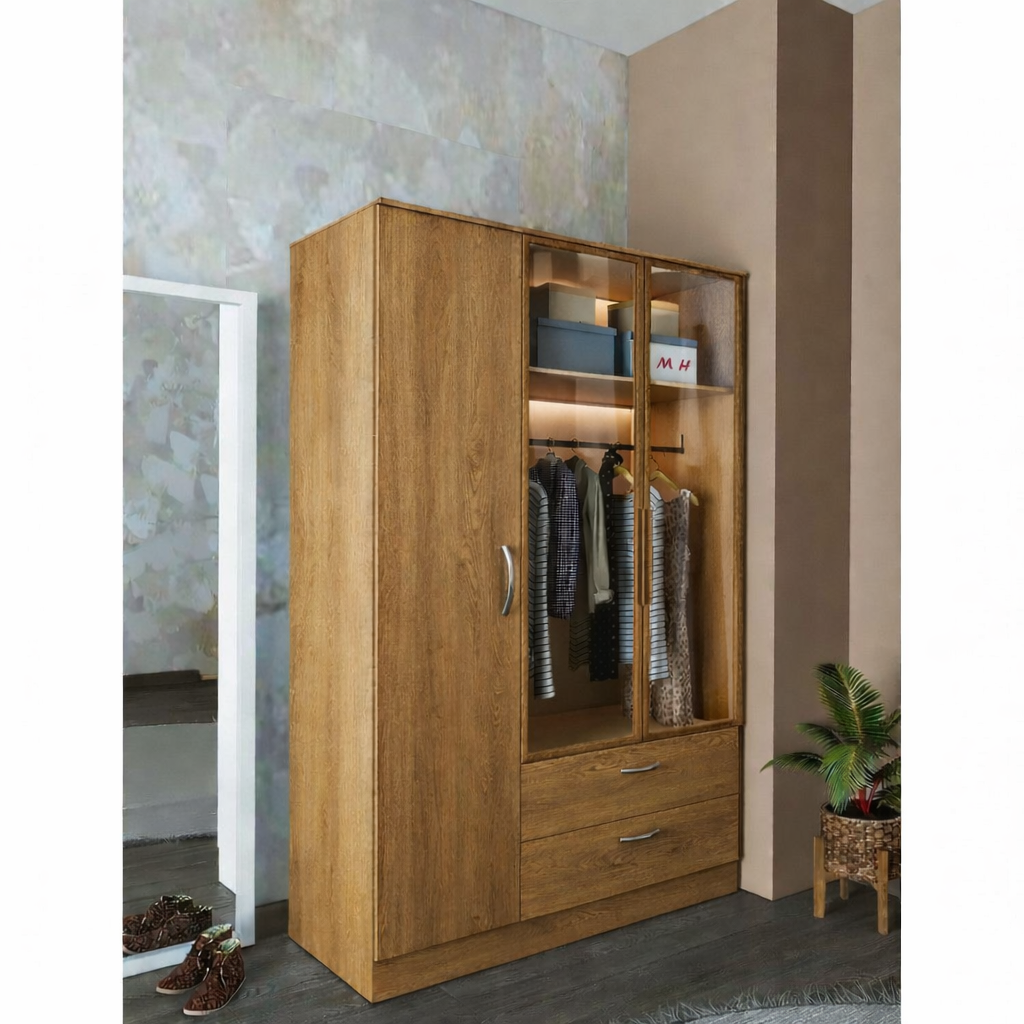 Oasis Glass wardrobe, 120x50x180cm