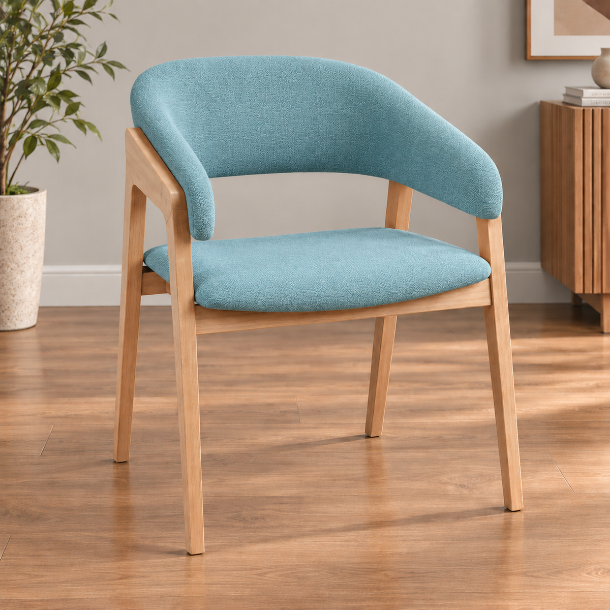 Norden Curved Wood Armchair