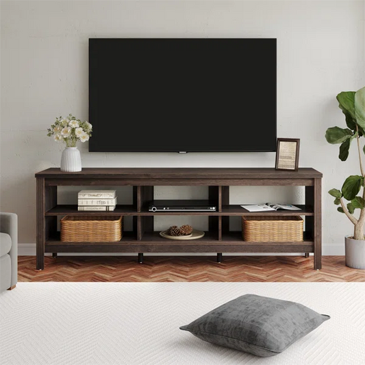Montaro Wooden TV Stand with Open Shelving – 160x40x60cm