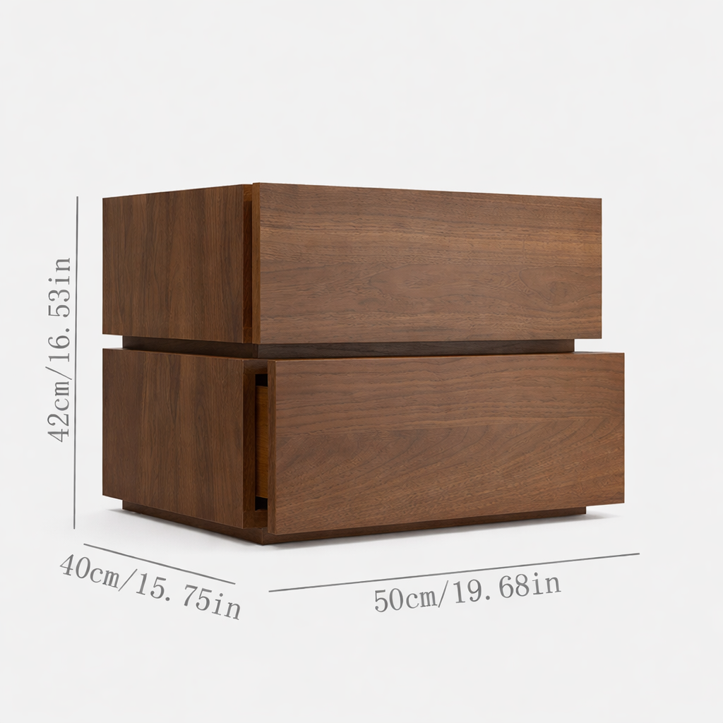 طاولة جانبية من أردن مصنوعة من الخشب الداكن - ٥٥×٤٠×٤٢ سم