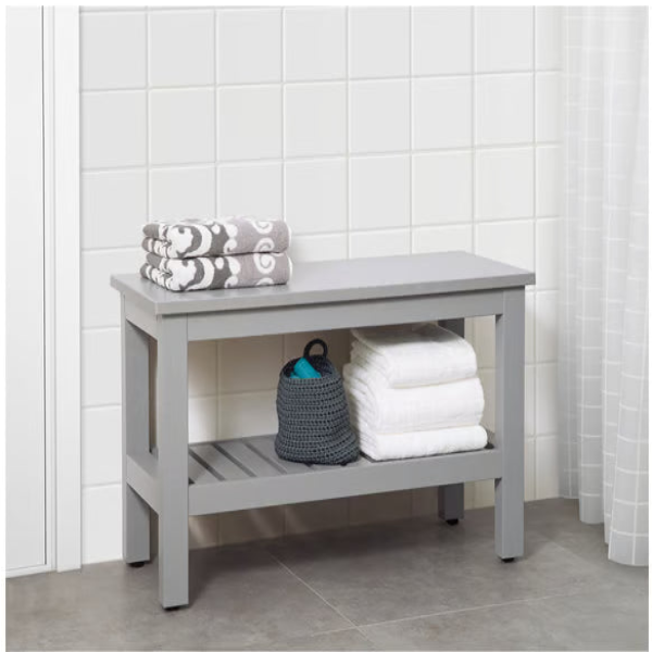 مقعد حمام هيمنس، رمادي، 83×37×53 سم