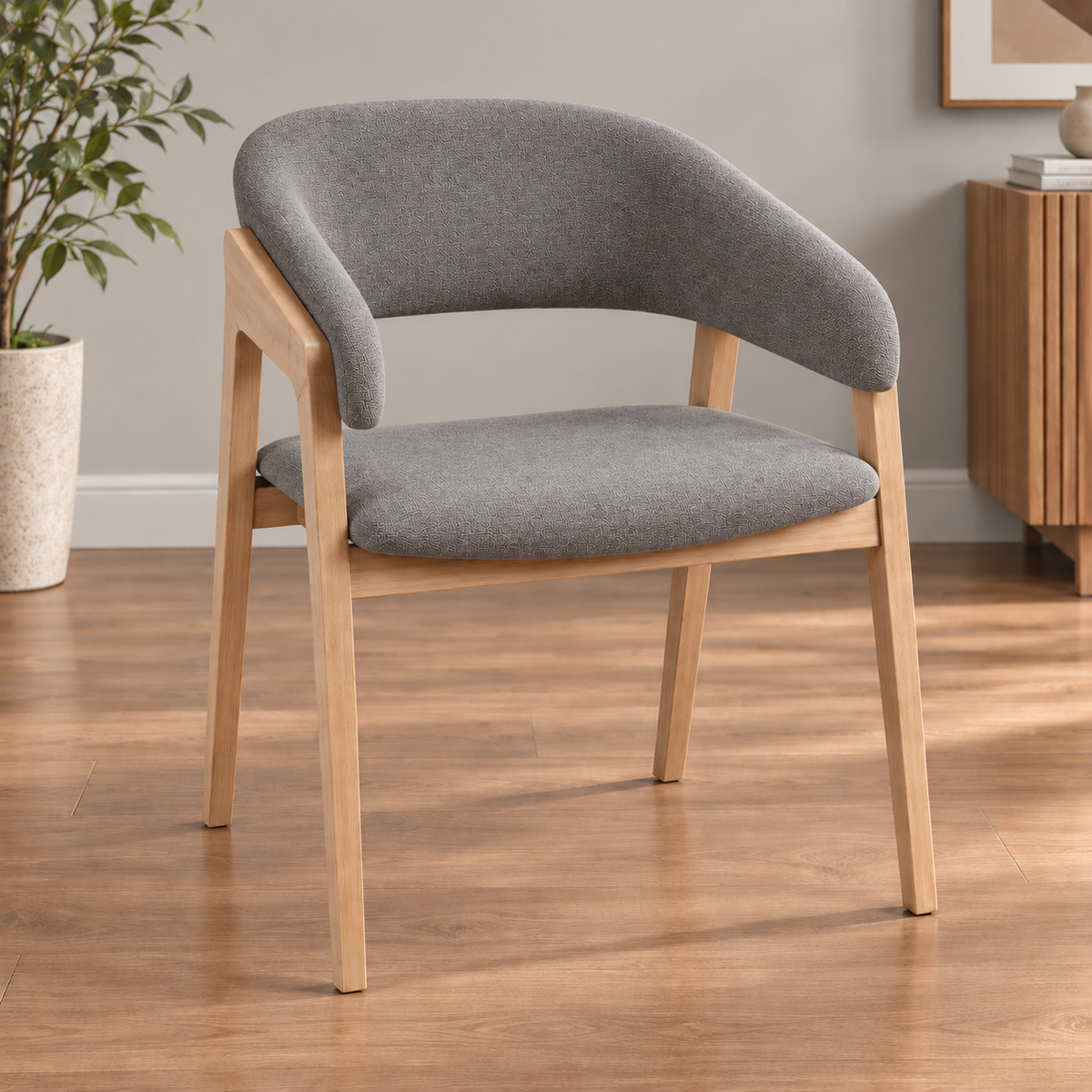 Norden Curved Wood Armchair