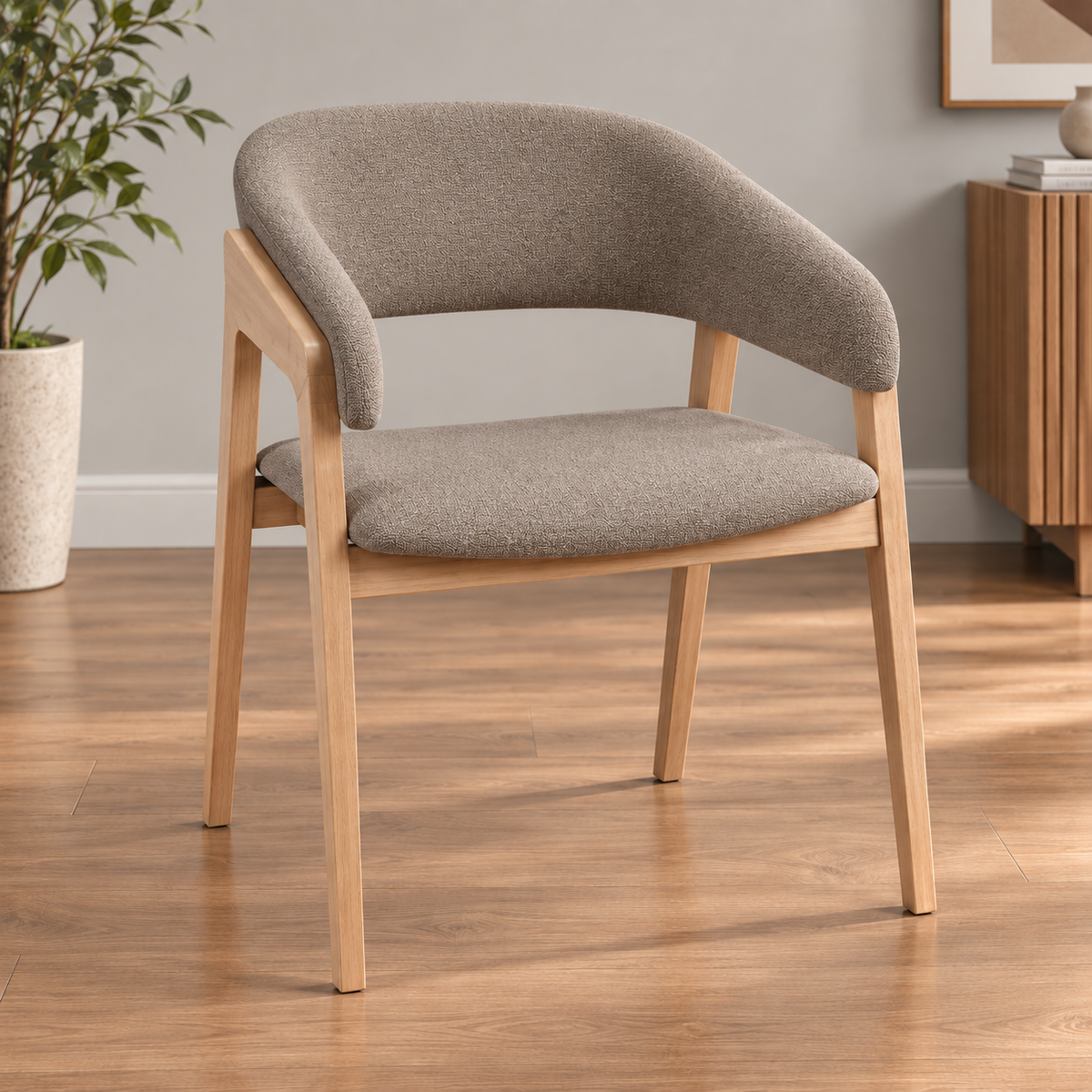 Norden Curved Wood Armchair
