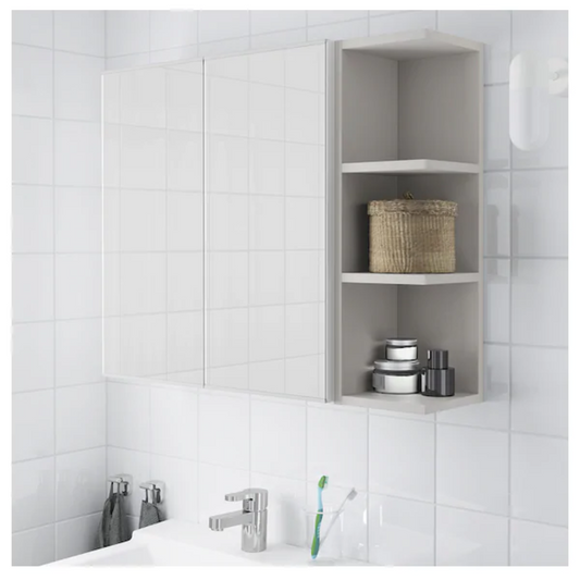 Lili Bathroom Shelve Unit  Mirror door with side shelves  – 80×20×60 cm