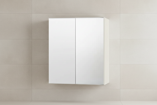 وحدة رفوف حمام ليلي مع مرآة - 60×20×60