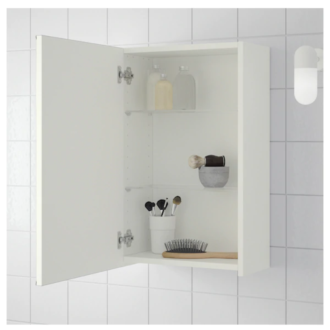 Lili Bathroom Shelve Unit with Mirror – 40×20×60 cm