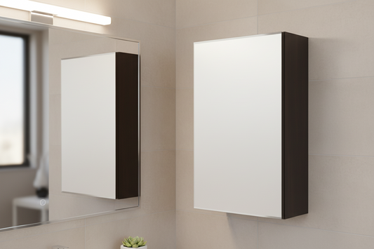 وحدة رفوف حمام ليلي مع مرآة – 40×20×60 سم