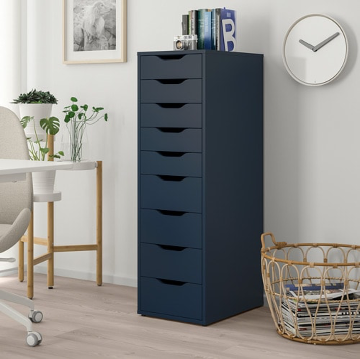 Dark Blue Unit Drawer - 37×40×116cm. – Woody Stores