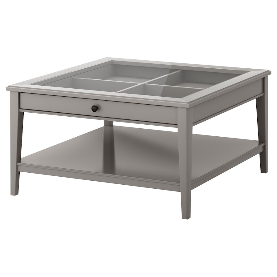 Viatorp Glass-Top Coffee Table, 93x93x51cm