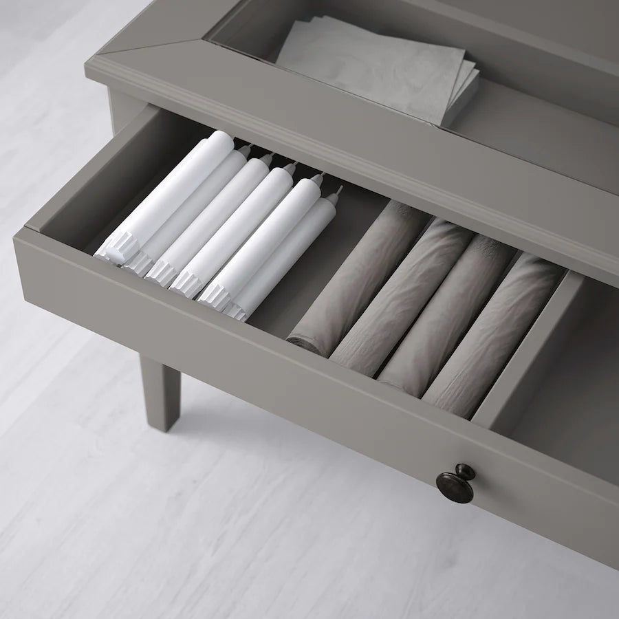 Viatorp Glass-Top Coffee Table, 93x93x51cm