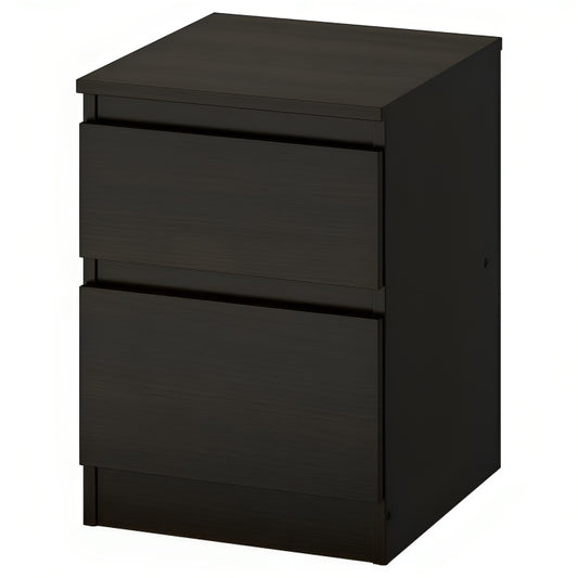 صوان MDF أسود بني - 51 سم × 40 سم × 34 سم.