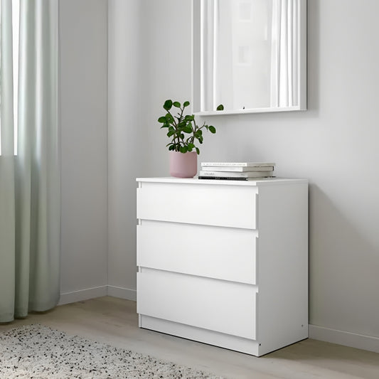 درج وحدة MDF أبيض - 70 سم × 40 سم × 40 سم.