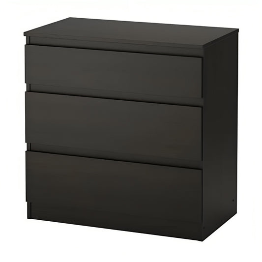 درج وحدة MDF أسود بني - 70 سم × 40 سم × 40 سم.