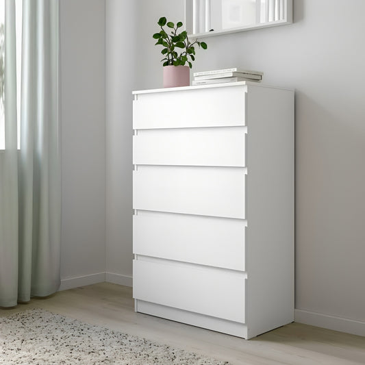 درج وحدة أبيض MDF أبيض - 109 سم × 40 سم × 70 سم.