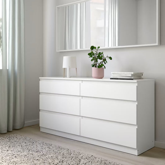درج وحدة MDF أبيض - 70 سم × 40 سم × 140 سم.