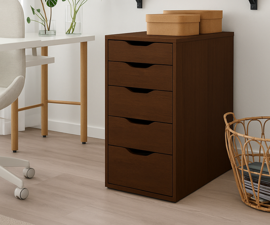 Brown Unit Drawer- 37cm × 40cm × 75cm.
