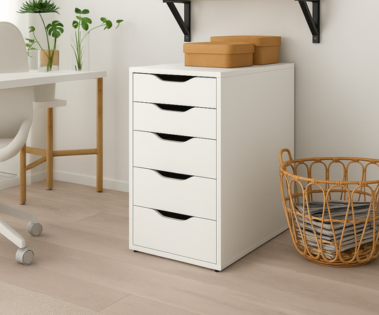 MDF White Unit Drawer - 75cm × 40cm × 37cm.