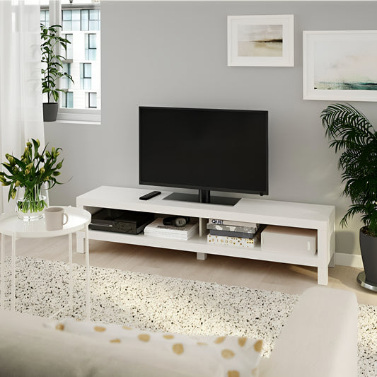 LUCK – White TV Unit  160×35×45 cm