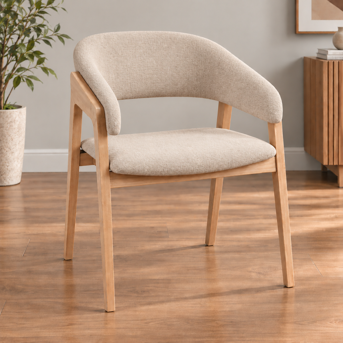 Norden Curved Wood Armchair