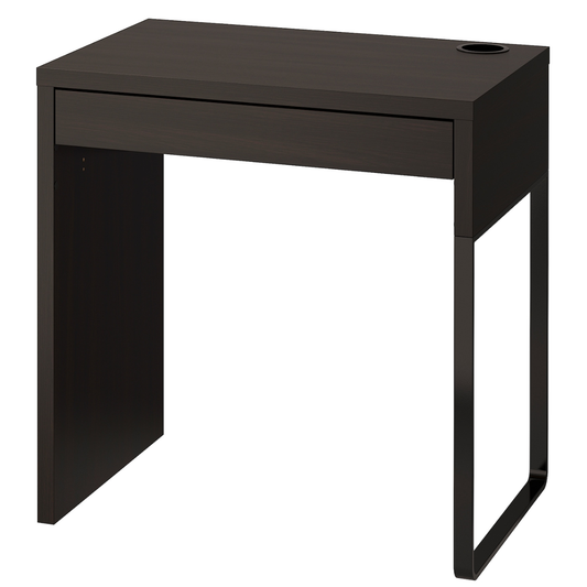 مكتب MDF أسود بني - 75 سم × 50 سم × 70 سم.