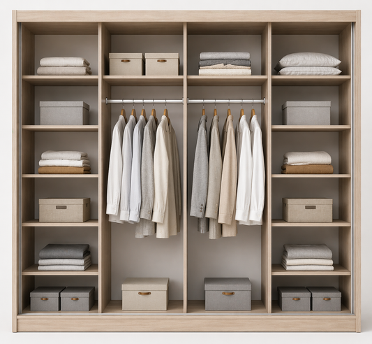 The VANTAGE Dual-System Wardrobe, 220x60x230cm