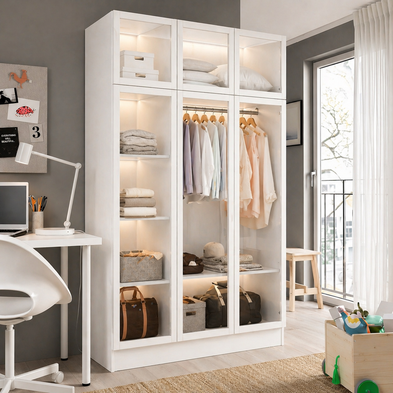 Minela Dressing unit, 150x50x240cm.