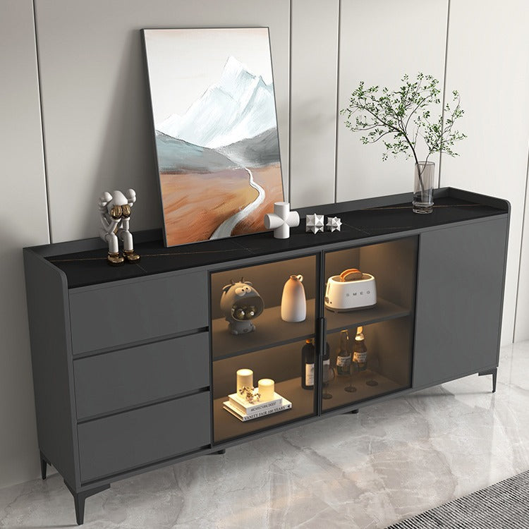 Lumora Buffet with Glass Display – 180cm x 40cm x 90cm