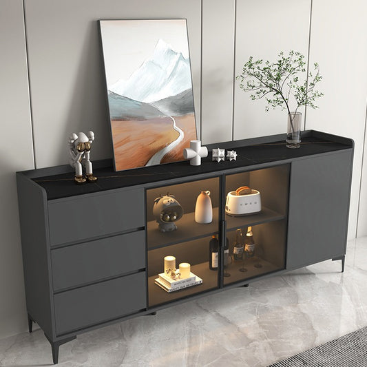Lumora Buffet with Glass Display – 180cm x 40cm x 90cm
