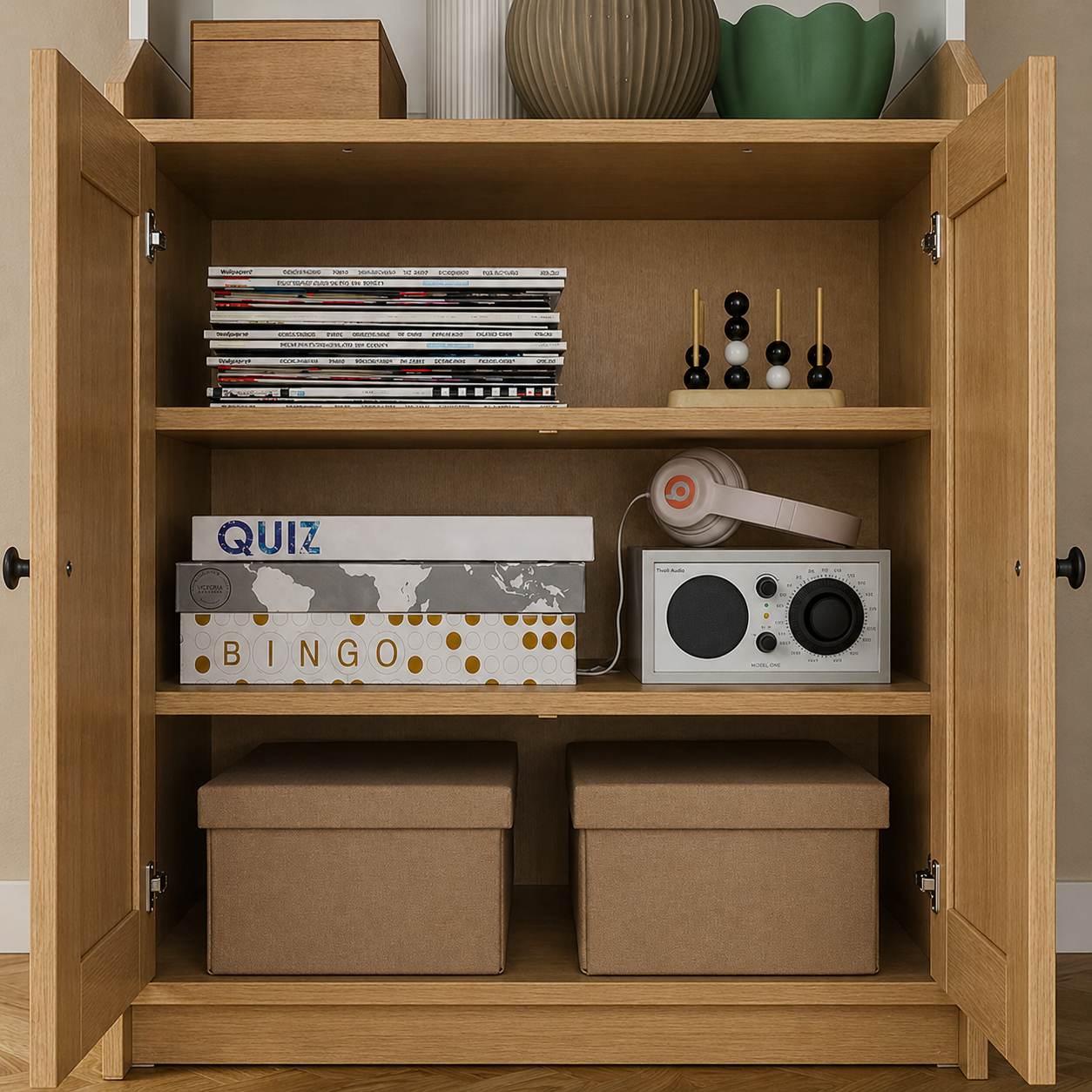 HELGA Storage Cabinet with 2 doors -70x46x116cm.