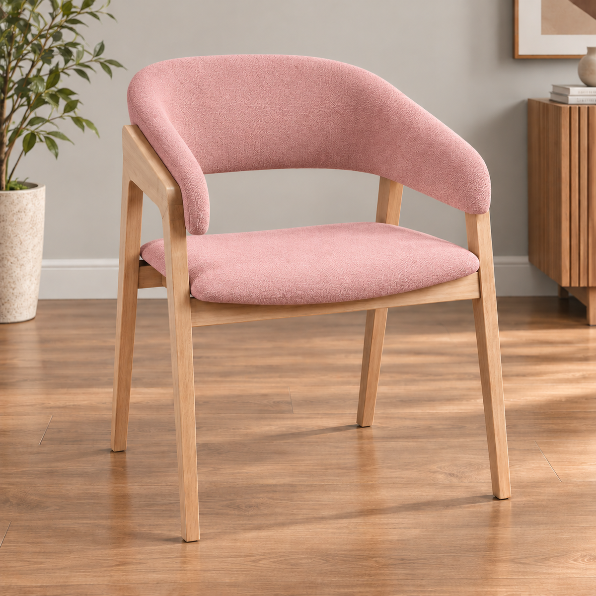 Norden Curved Wood Armchair
