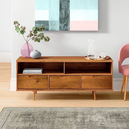 Aldoro Wooden TV Stand with 3 Drawers – 160x40x60cm