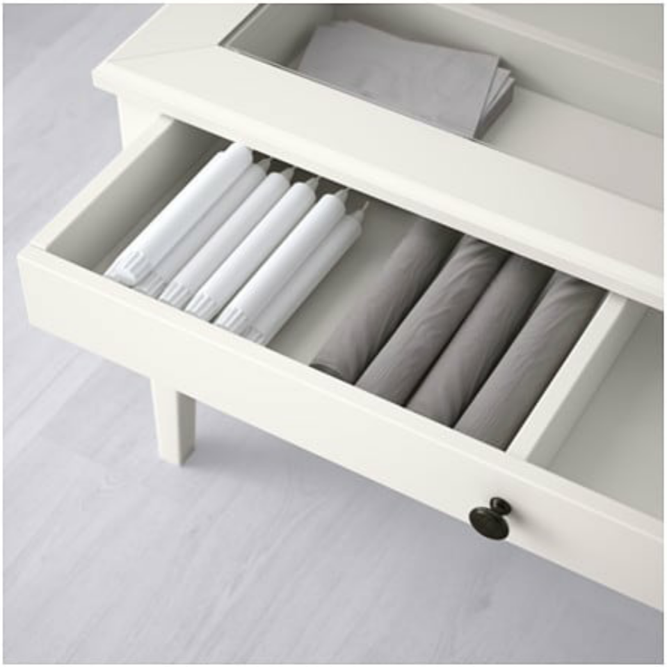 Viatorp Glass-Top Coffee Table, 93x93x51cm