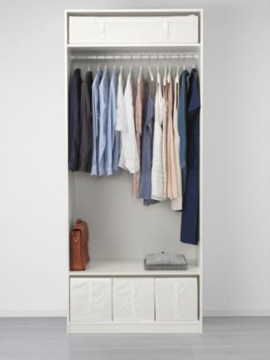 MaxH White Wardrobe – 100cm x 58cm x 240cm