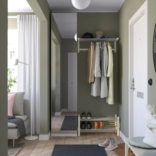 Max White Mirror Wardrobe – 50cm x 40cm x 240cm