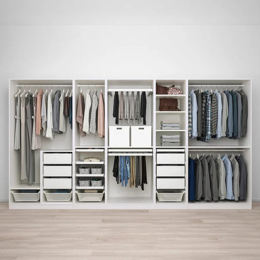 Max White Wardrobe Unit – 375cm x 58cm x 200cm