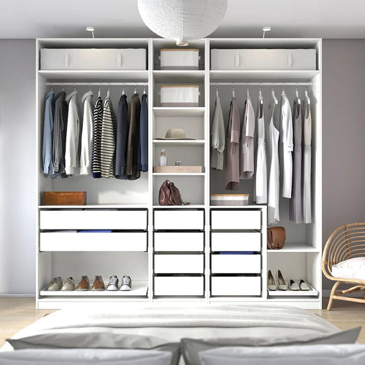 MaxH White Wardrobe Unit – 250cm x 58cm x 240cm